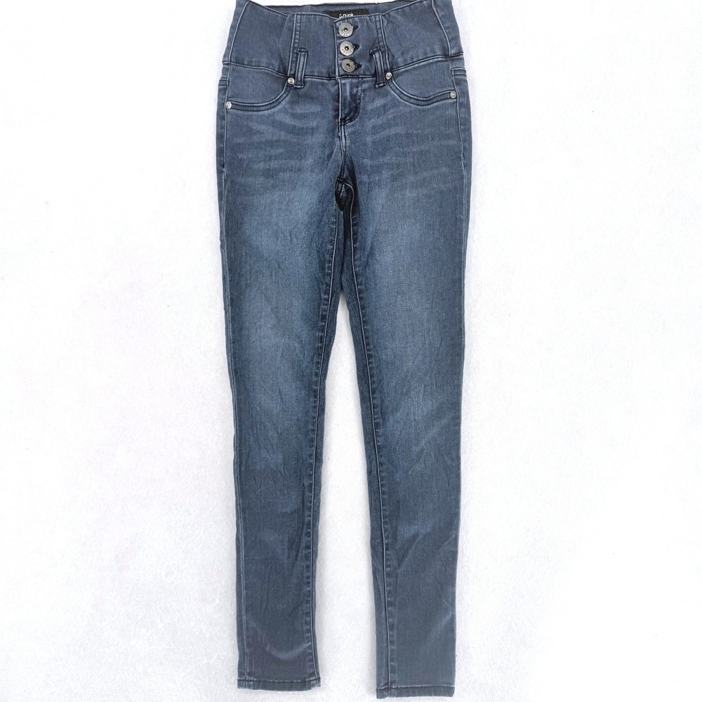 C-Pink Tainted Love High Rise Corset Waist Skinny Jeans Blue Size 3